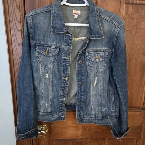 EUC Mudd distressed jean jacket - Picture 1 of 2
